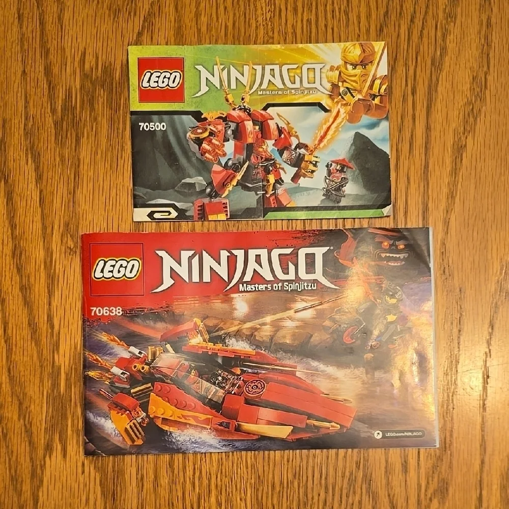 LEGO Ninjago Masters of Spinjitzu Red/Gold Building Set Instruction Books LOT H - Picture 1 of 3